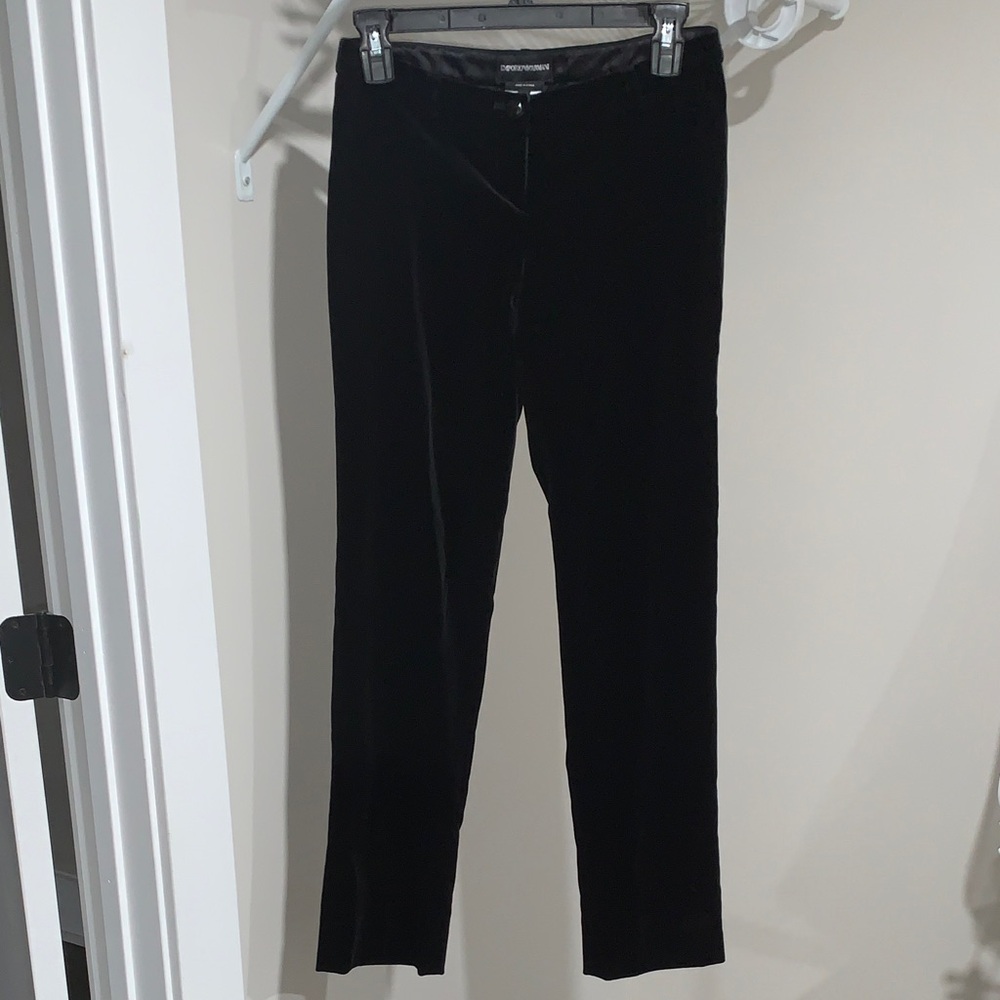 Emporio Armani Black Velvet Pants